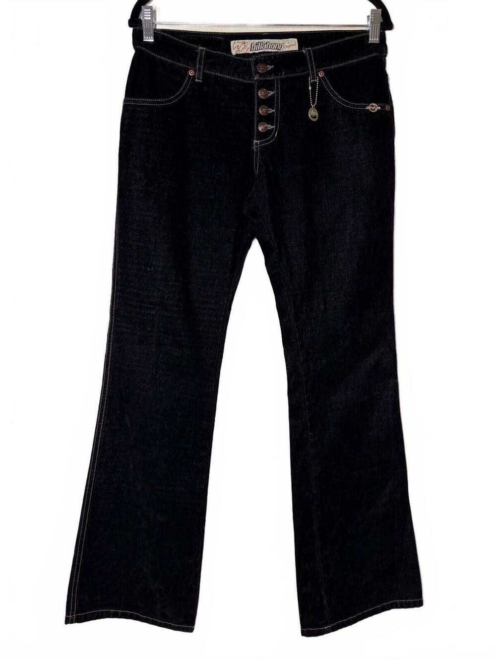 Rare Vintage Y2K Billabong Original Women's Black Denim Jeans Size 5